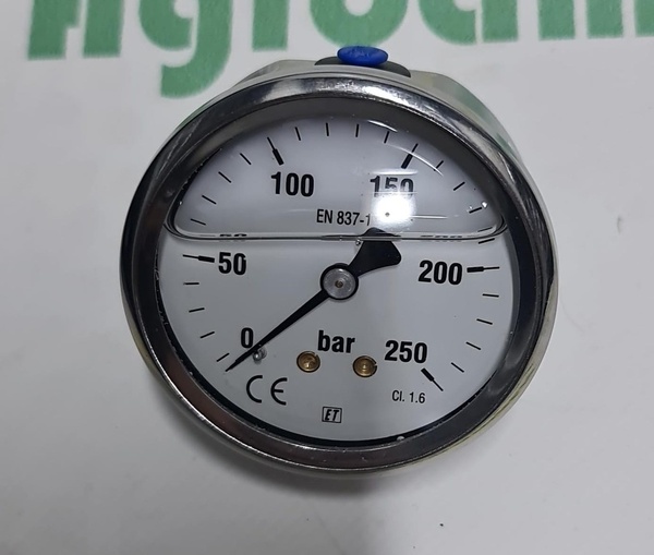 Manometru Ø63 0-250bar ¼" Spate
