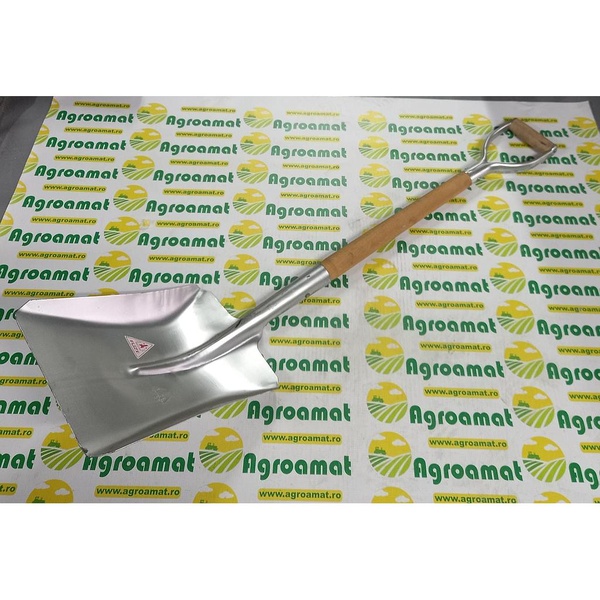 Lopata patrata + coada cu maner otel moale 38 1.5x280x350mm