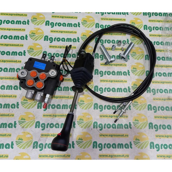 Distribuitor Hidraulic Incarcator Frontal cu Joystick si Cablu Comanda 2-M