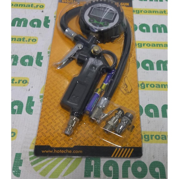 Pistol Umflat Roti cu Furtun si Manometru Digital