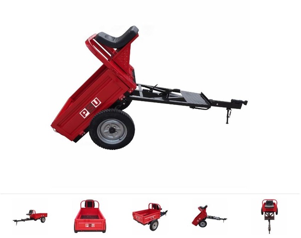 Remorca motocultor capacitate 550 kg, 1400x800x300 mm