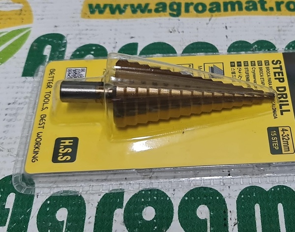 Burghiu Conic in 15 Trepte 4-32mm