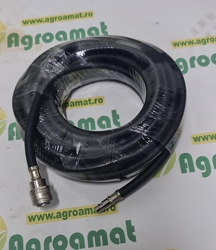 [142692] Furtun Aer Compresor 12m Cauciucat 6x12mm si Cuple Rapide Universale