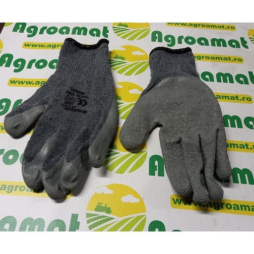 [69527] Manusi de protectie bumbac cauciucate gri marimea 10