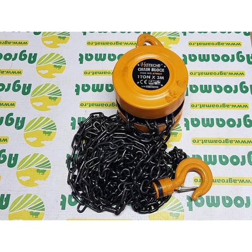 [70869] Palan manual cu lant sarcina maxima 1000Kg lungime lant 3m