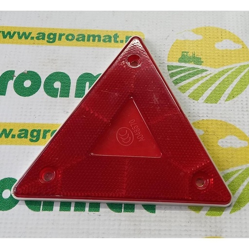[80505] Triunghi reflectorizant rosu/alb L-15cm