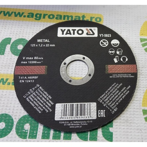 [81811] Disc Debitat Metal 125x1.2x22mm