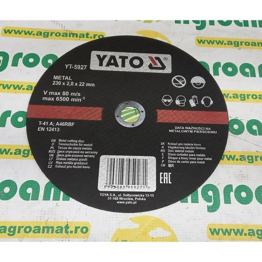 [81812] Disc Debitat Metal 230x2x22mm