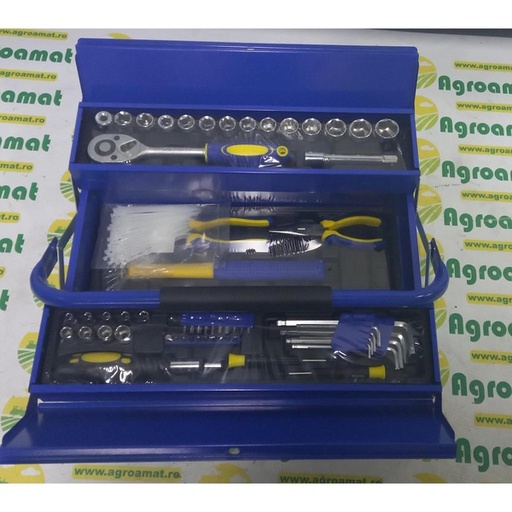 [84035] Trusa Scule 64 Piese Cutie Metalica 48x24x21cm