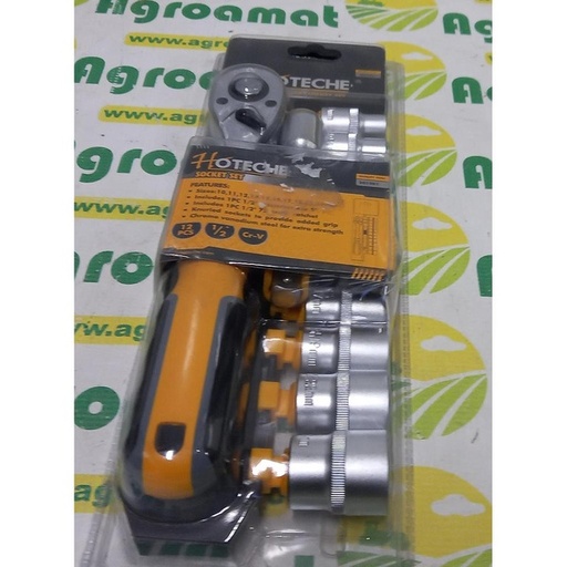 [97653] Set Clichet 1/2 cu Prelungitor si 10 Chei Tubulare