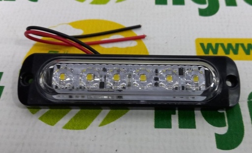 [112185] Lampa Laterala Stroboscopica Alb 12-24V