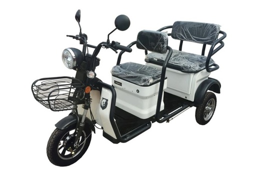 [121975] Triciclu electric Thor TRAVEL cu CIV -alb 1000W 60V32Ah