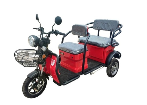 [121976] Triciclu electric Thor TRAVEL cu CIV -rosu 1000W 60V32Ah