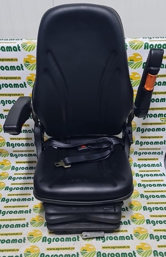 [123377] Scaun Negru cu Cotiere si Suspensie Mecanica