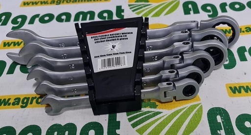 [123651] Set 6 Chei Combinate cu Clichet Articulate 8-19mm