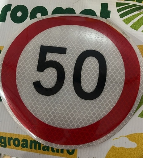 [125959] Autocolant Reflectorizant Limitare de Viteaza 50