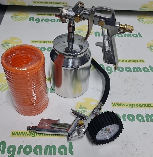 [126039] Set 3 Piese Aer Comprimat Vopsit, Umflat