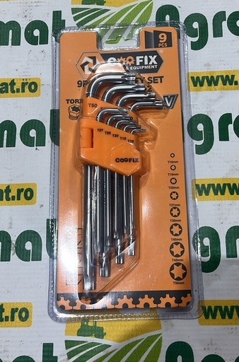 [126102] Set 9 Torxuri cu Brat Scurt Cr-V Profesional