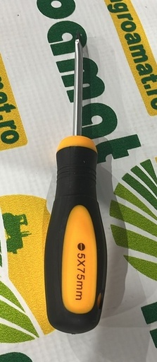 [126116] Surubelnita Dreapta 5x75mm Cr-V cu Varf Magnetic Profesionala