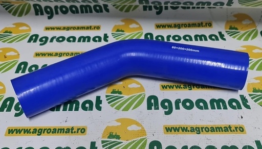 [126222] Furtun Cotit Silicon 45 Grade cu Insertie Textila