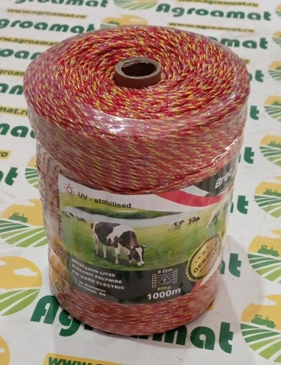 [126333] Rola Fir Galben-Rosu fi 2mm. 6x0.15mm 8 Ohm/m SS, 1000m Gard Electric