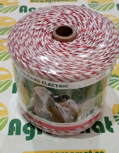 [126338] Rola Fir Rosu-Alb fi 3mm 4x0.3mm 0.5 Ohm/m SS, 500m Gard Electric