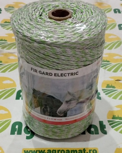 [126339] Rola Fir Verde-Alb fi 3mm , 500m