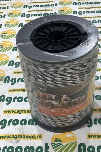 [126344] Rola Fir Alb-Negru fi 4mm Insertie Metalica