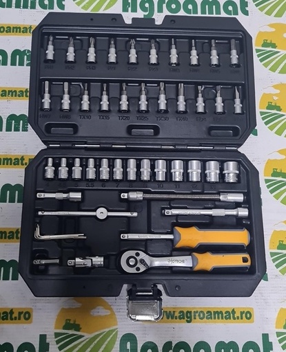 [126445] Trusa Cap Tubulare cu Clichet 1/4 46 Buc