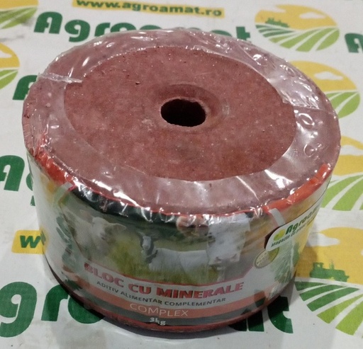 [126468] Bloc Sare 3kg cu Complex Minerale pentru Animale