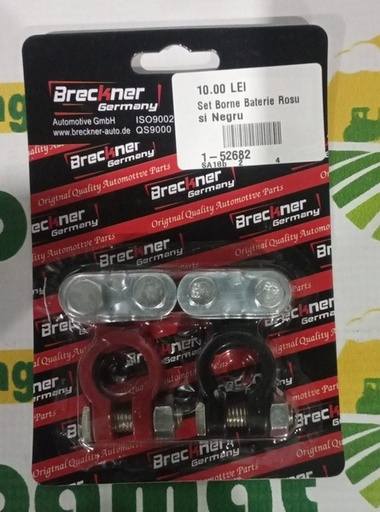 [126660] Set Borne Baterie Rosu si Negru