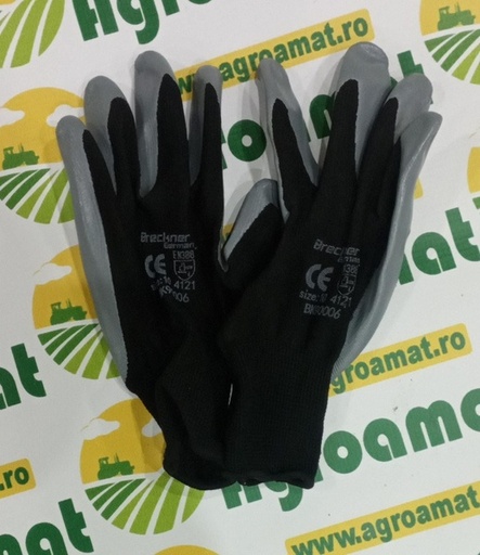 [126686] Manusi de Protectie Sintetice Cauciucate Nitrilic Negru-Gri Marimea 10