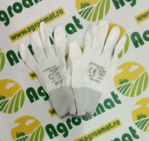 [126689] Manusi de Protectie Sintetice Cauciucate Albe Marimea 9