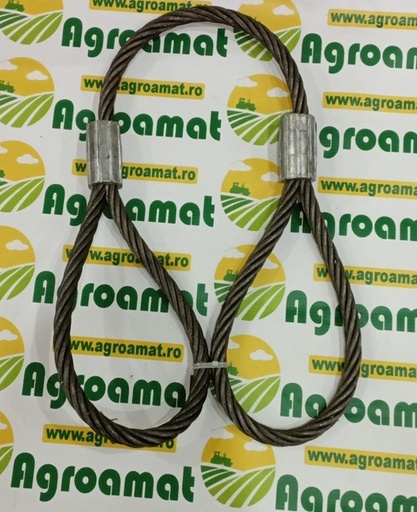 [126739] Cablu Troliu Ciochinar din Otel 6x37 fi 16mm 1m cu 2 Ochiuri