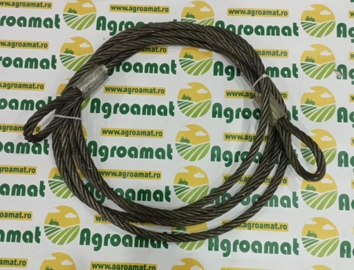 [126741] Cablu Troliu Ciochinar din Otel 6x37 fi 16mm 6m cu 2 Ochiuri