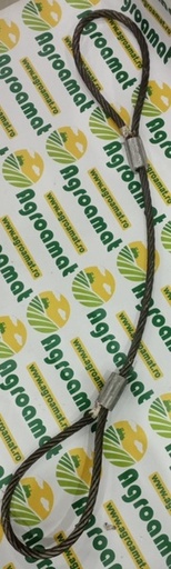 [126742] Cablu Troliu Ciochinar din Otel 6x37 fi 14mm 1m cu 2 Ochiuri