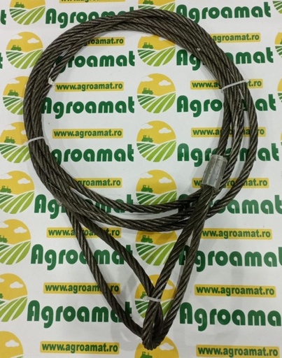 [126744] Cablu Troliu Ciochinar din Otel 6x37 fi 14mm 5m cu 2 Ochiuri