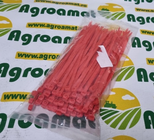 [128366] Colier Autoblocant Pentru Cabluri 4,8x200mm Rosu