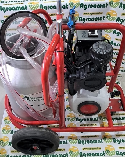 [130511] Aparat de Muls Vaci cu 2 Posturi, Bidon Aluminiu 40L,