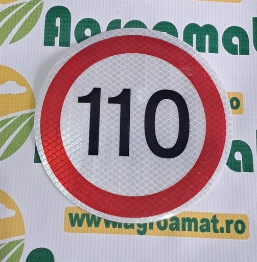 [130939] Autocolant Reflectorizant Limitare de Viteaza 110Km