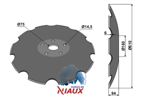[140813] Taler Disc Crestat Ø 610 x 6
